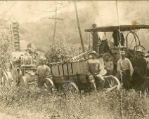 Men with the Old Steam Engine and Stone Crusher